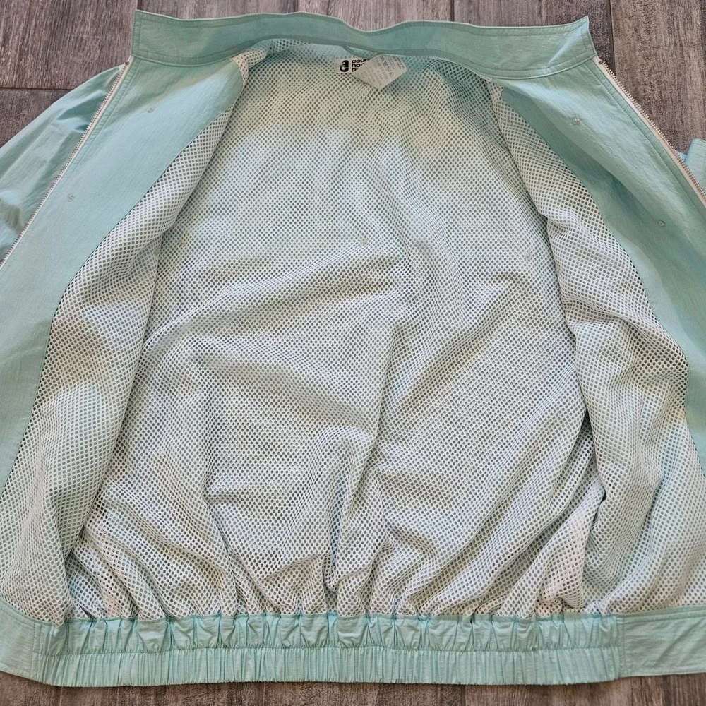Courreges Homme Paris Jacket Mens M Teal Cream Colorblock Vintage Japan 80s 90s